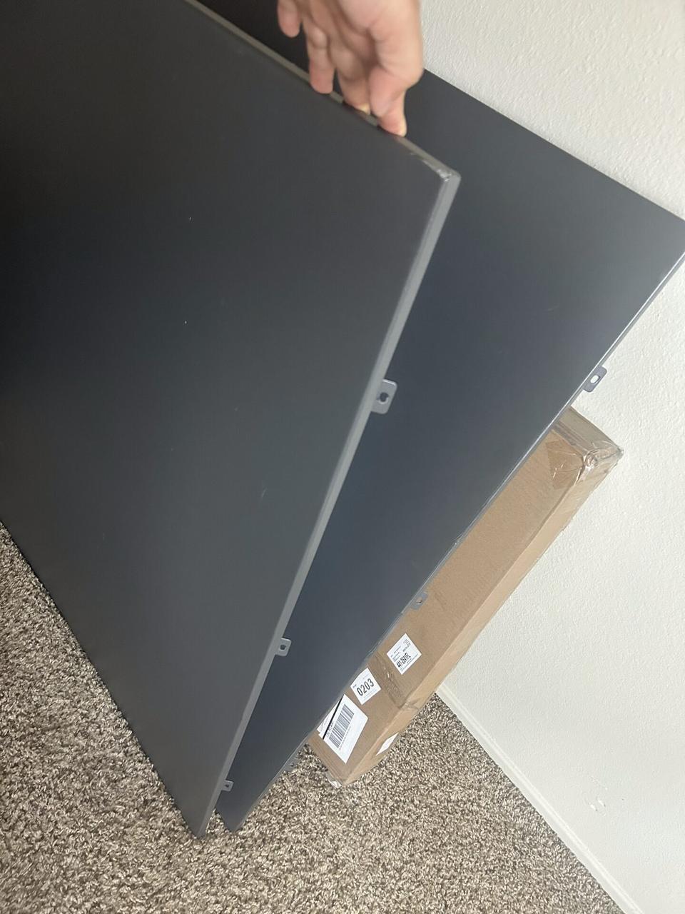 Onsite service photo showing HP 22U server rack for a home AI setup