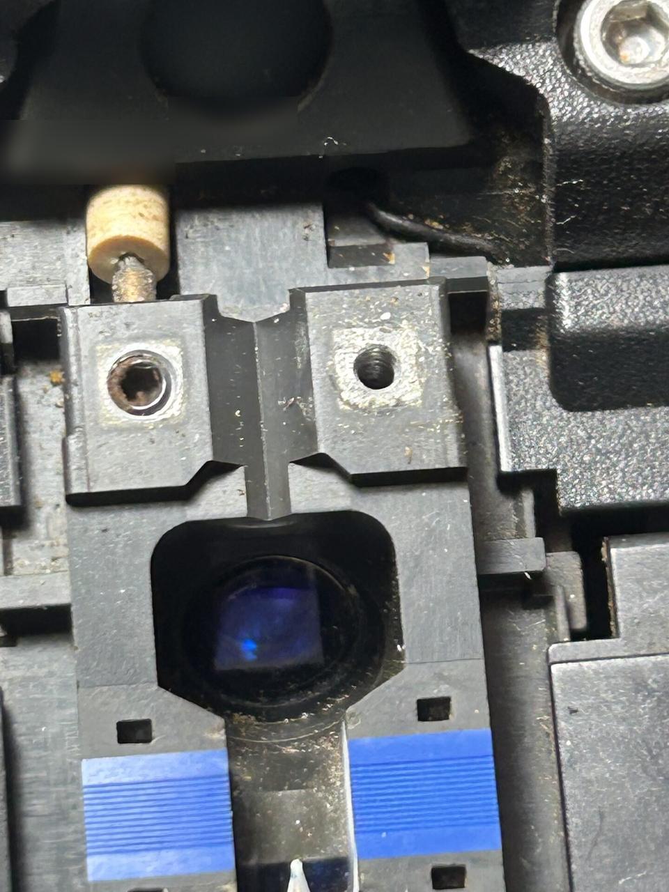 Onsite service photo showing fiber service route and termination work for low-voltage network support