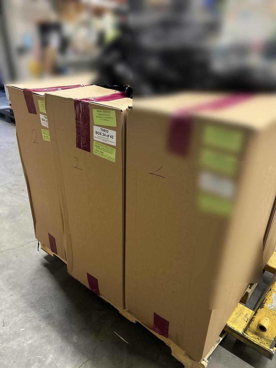 Smart technology service detail: equipment cabinet cabling and switch handoff with rack cabling organized