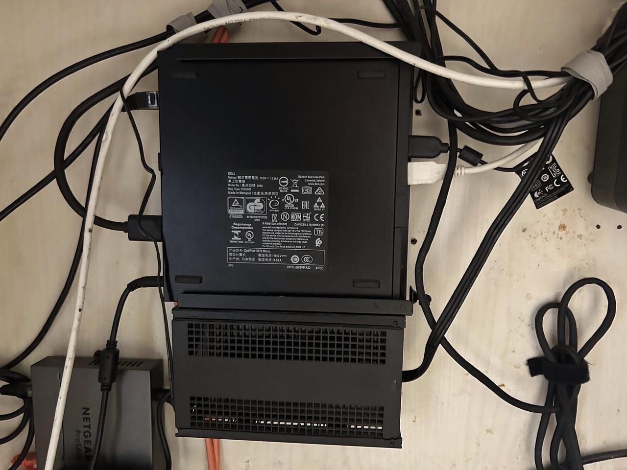 Retail POS terminal and checkout-lane hardware during register setup documented for a smart technology service call