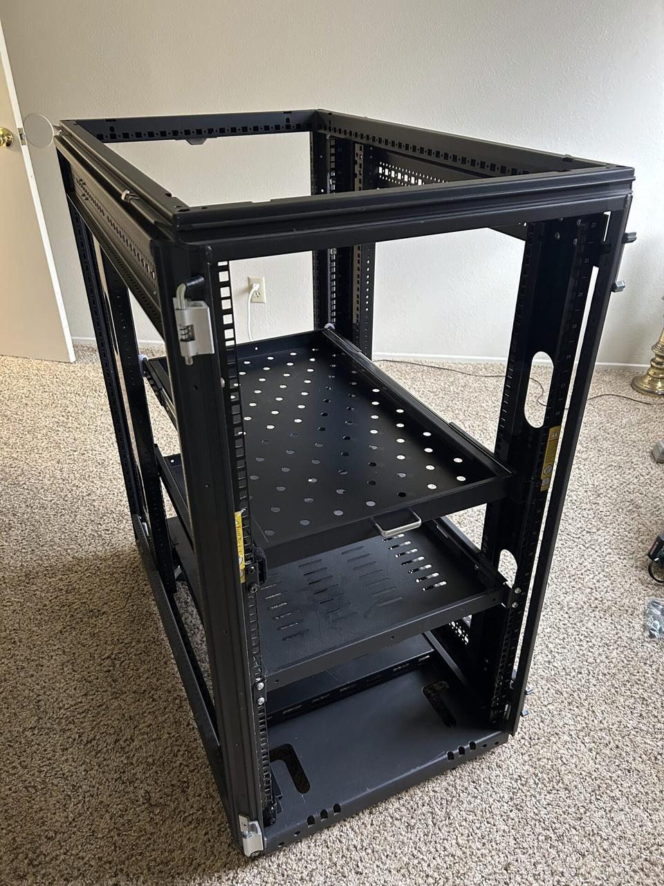 Onsite service photo showing structured cabling inside a network rack with rack cabling organized