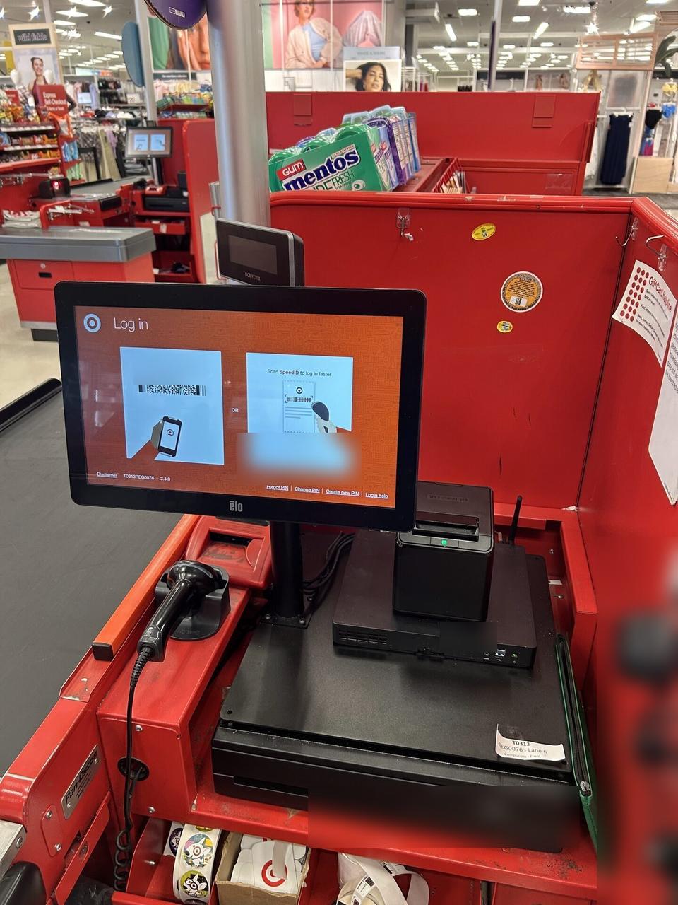 Smart technology service detail: retail checkout work area with POS terminal hardware
