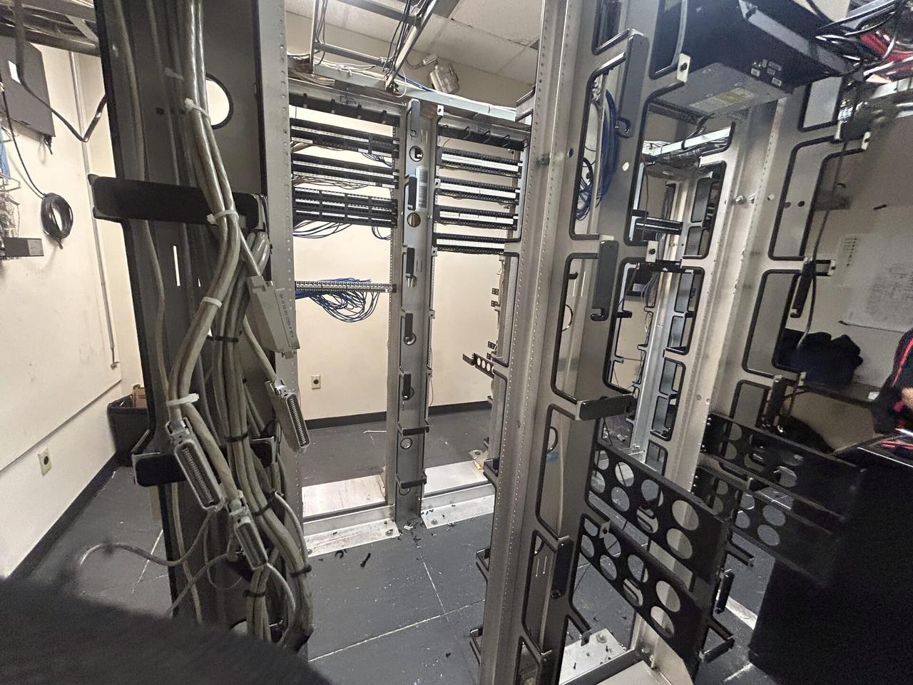 Alrty portfolio view of server-room teardown and network equipment inventory