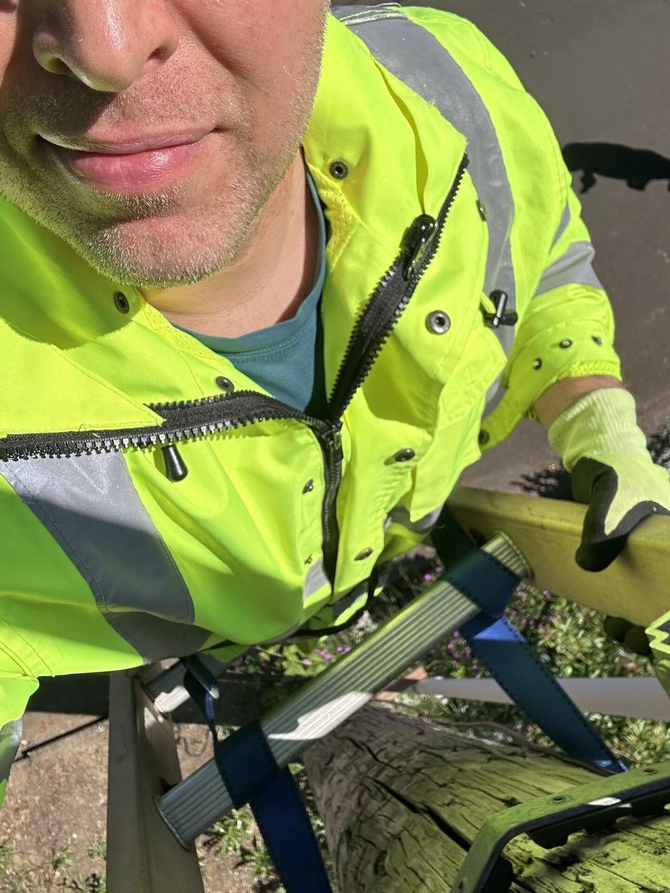 Onsite service photo showing low-voltage cable handoff for an Xfinity service point
